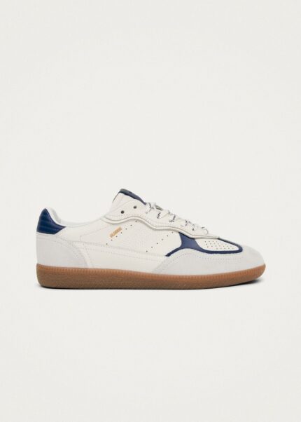 Tb.490 Rife Grain White Navy Leather Sneakers