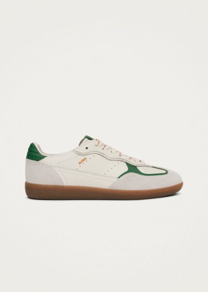 Tb.490 Rife Grain White Grass Green Leather Sneakers
